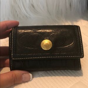 Black leather Coach wallet